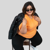 Opulent Orange Plus Size T-shirt for Women