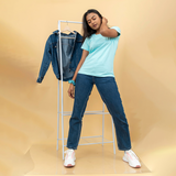 Round O Clock Seafoam Green Tshirt for Women