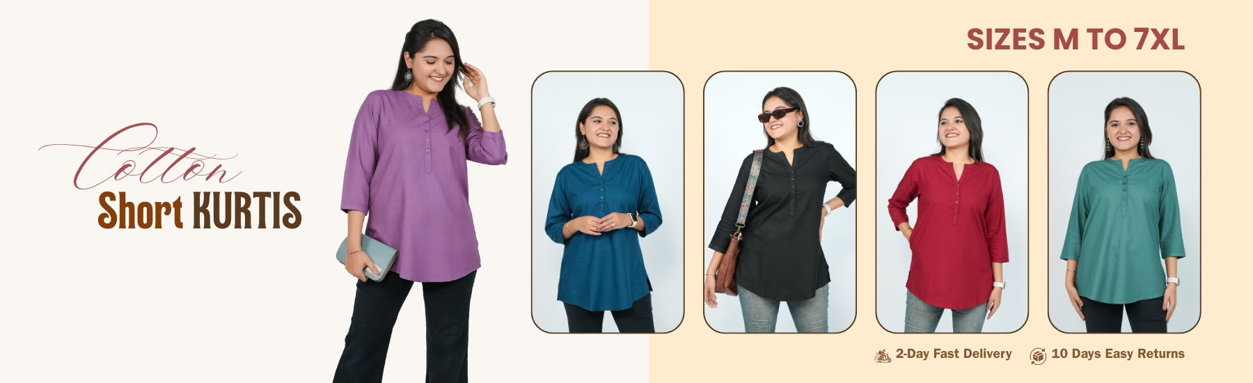 Cotton Short Kurtis for Women
