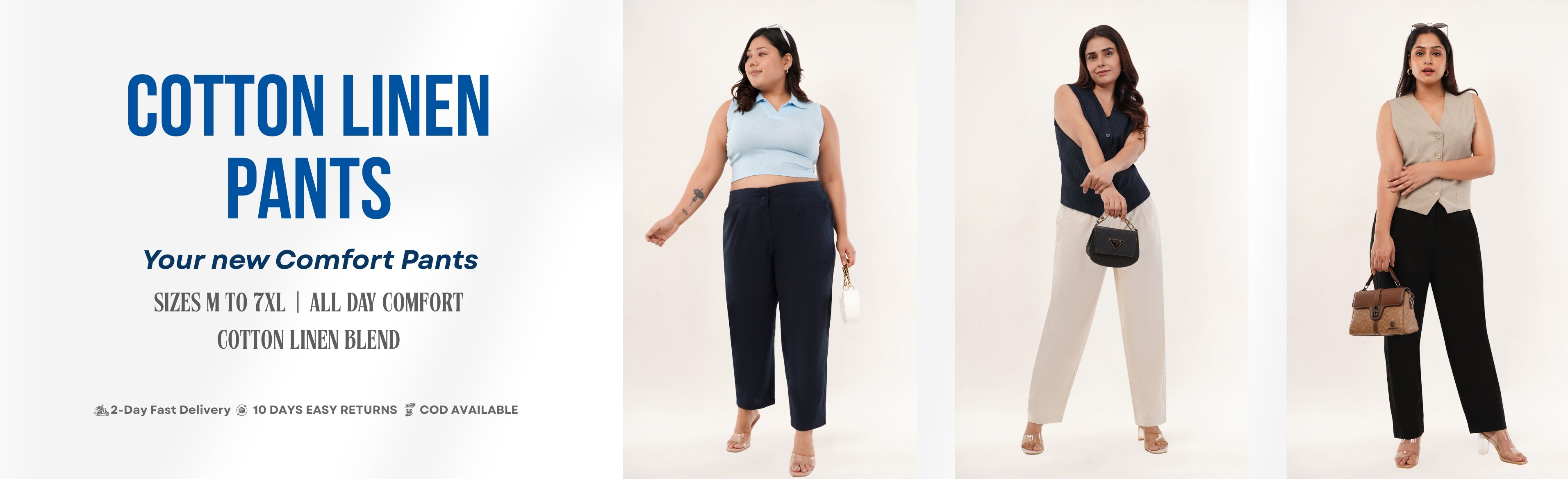 Cotton-Linen Pants for Women