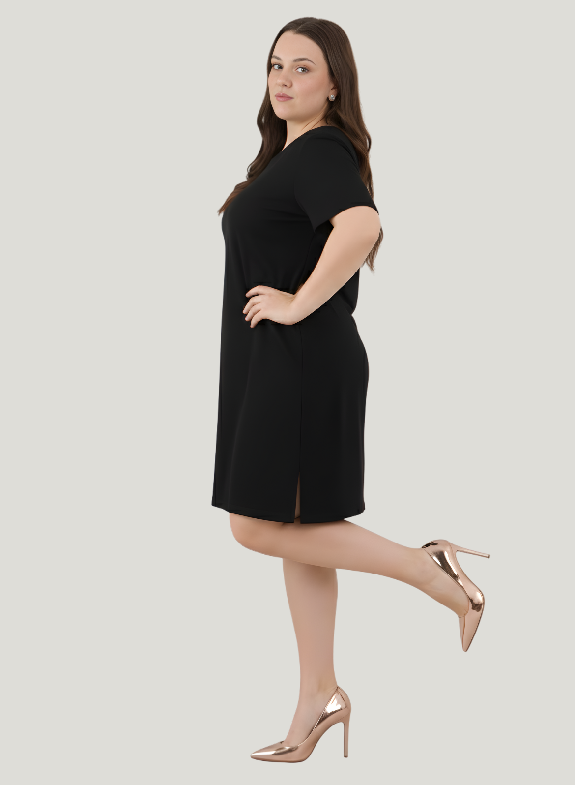 Brazen Black Tshirt Dress