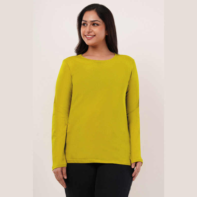 Sunshine Sorbet Full Sleeves Solid T-shirt for Women