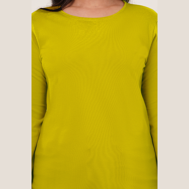 Sunshine Sorbet Full Sleeves Solid T-shirt for Women