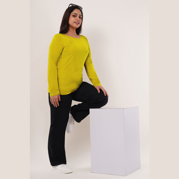 Sunshine Sorbet Full Sleeves Solid T-shirt for Women