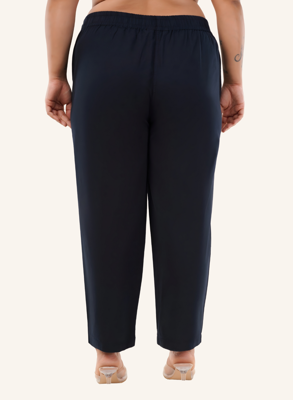 Navy Easy Cotton-Linen Pants