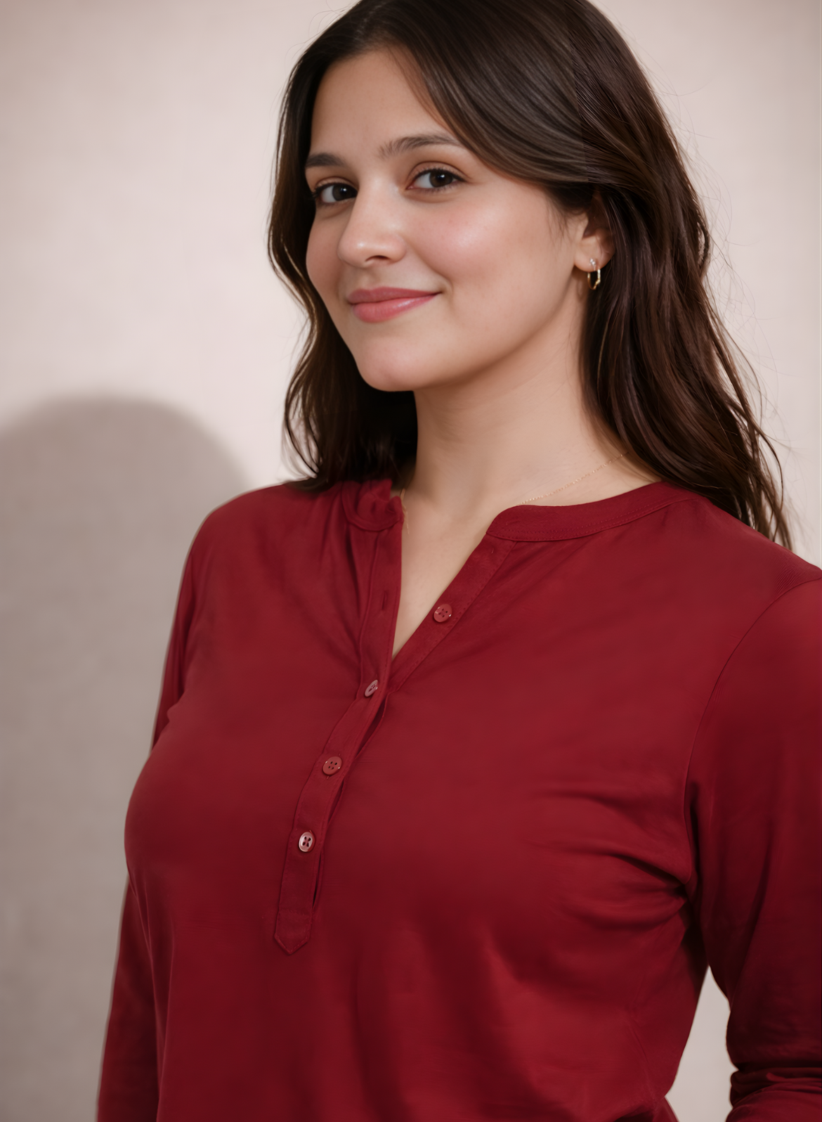 Daily Wear Maroon Cotton Kurti for Women – Magnetic Maroon