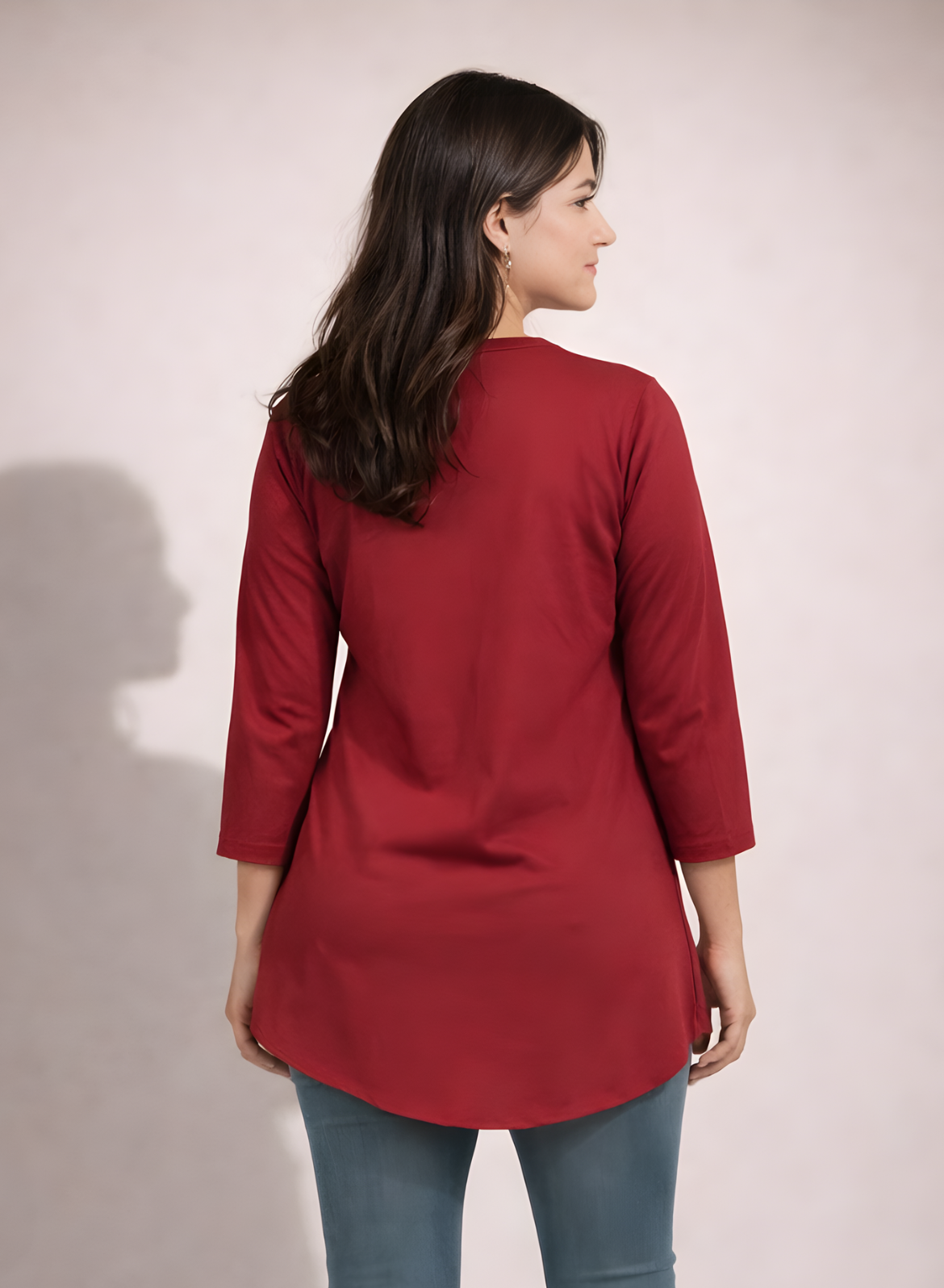 Daily Wear Maroon Cotton Kurti for Women – Magnetic Maroon