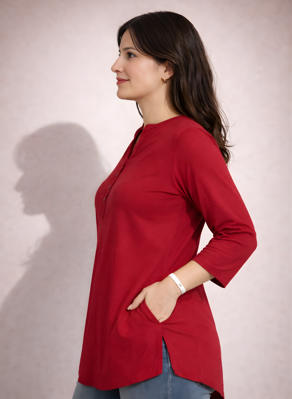Daily Wear Maroon Cotton Kurti for Women – Magnetic Maroon
