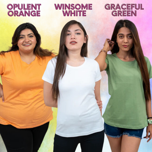 Rainbow Revelry Combo of 3 T-shirts
