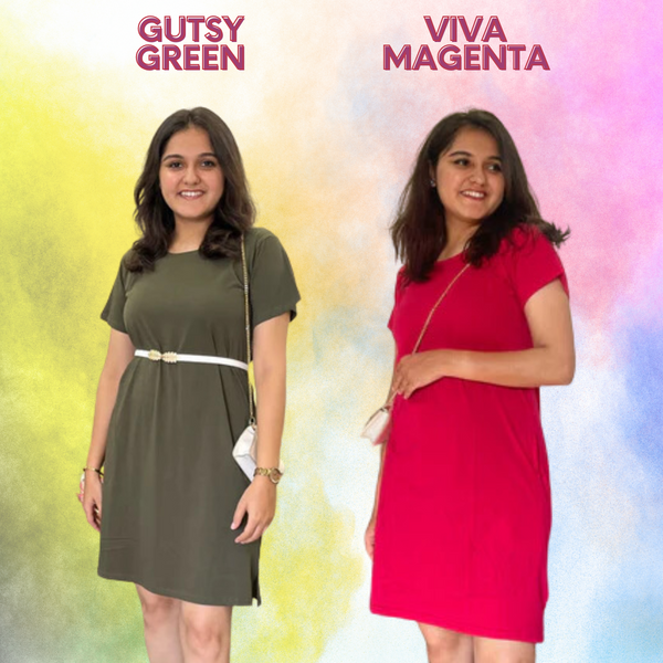 Colorful Comfort Combo of 2 Dresses