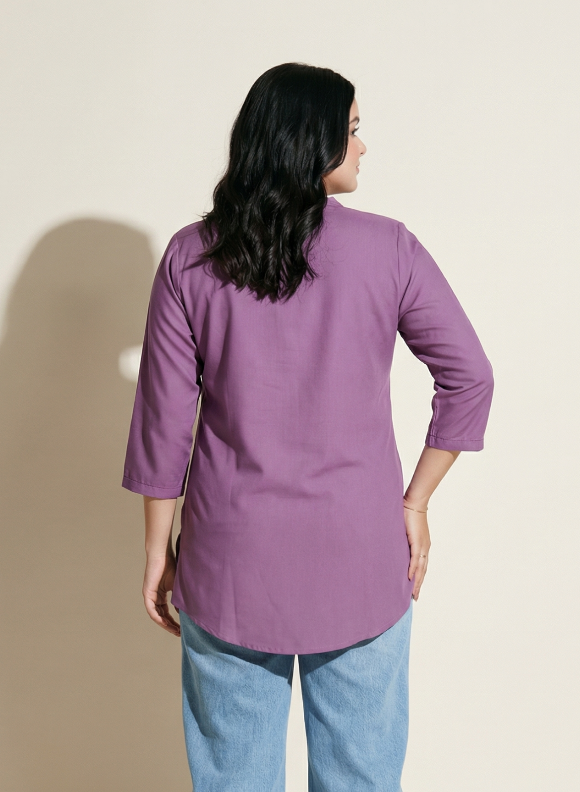 Stylish Cotton Kurti for Girls – Plum Orchid