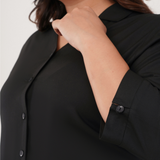 Velvet Black Shirt for Women