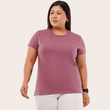 French Fuchsia Relaxed Fit Round Neck T-shirt