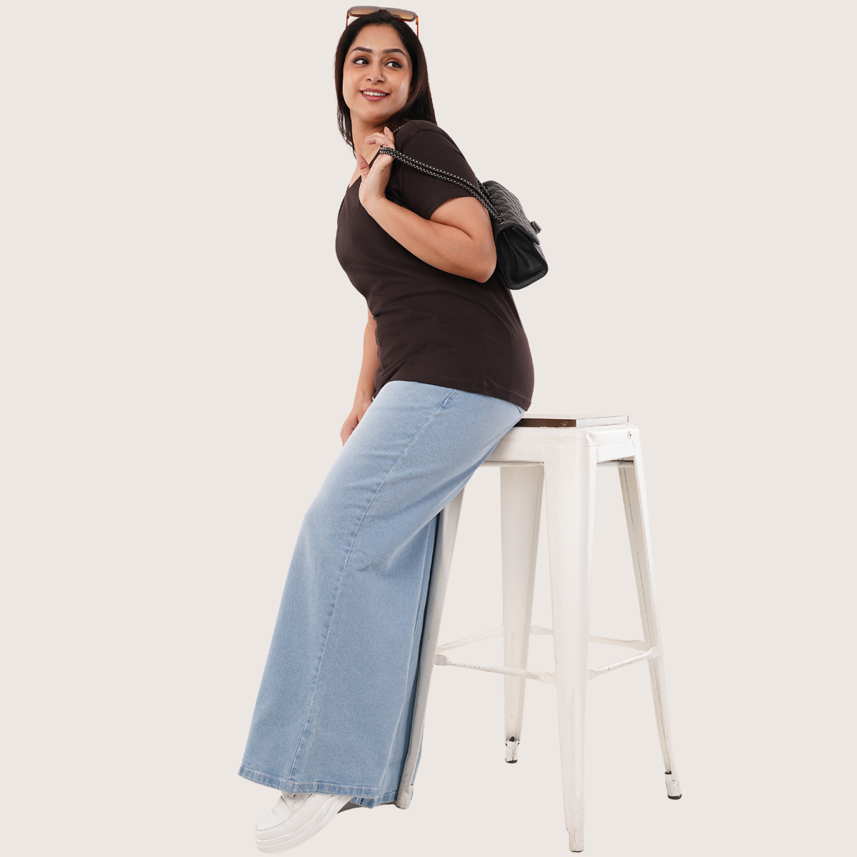 Cocoa Coffee Solid T-shirt for Women