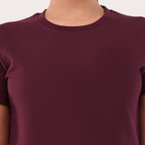 Burning Burgundy Relaxed Fit Round Neck T-shirt