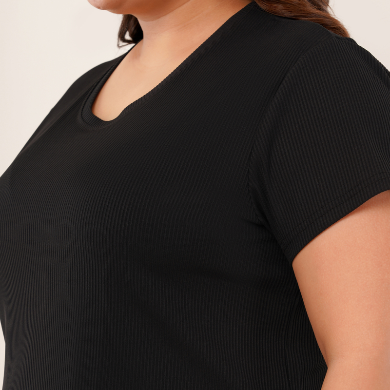 Midnight Marina Ribbed Crop Top