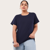 Ballsy Blue Relaxed Fit Round Neck T-shirt