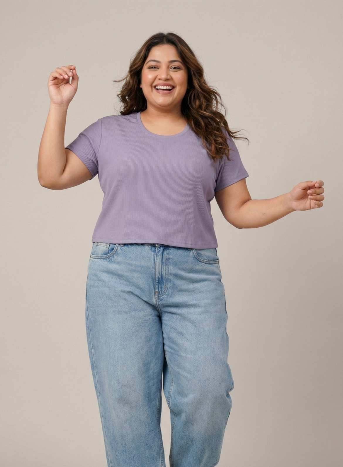 Airy Orchid Ribbed Crop Top