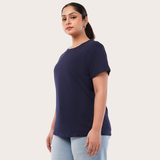 Ballsy Blue Relaxed Fit Round Neck T-shirt