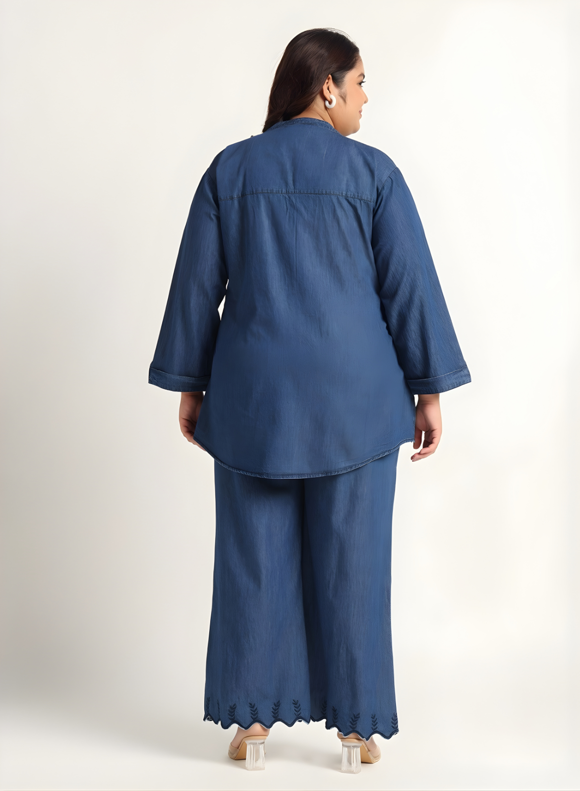 Navy Blue Denim Co-ords Set