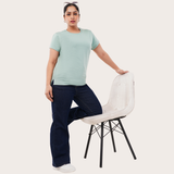 Mist Pistachio Relaxed Fit Round Neck T-shirt