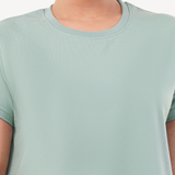 Mist Pistachio Relaxed Fit Round Neck T-shirt
