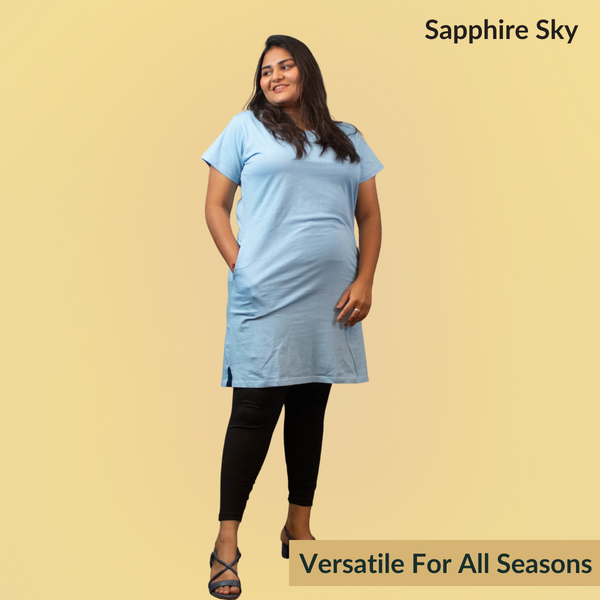 Sapphire Sky Hip Covering T-shirt