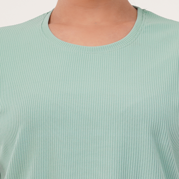 Palm Paradise Ribbed Crop Top