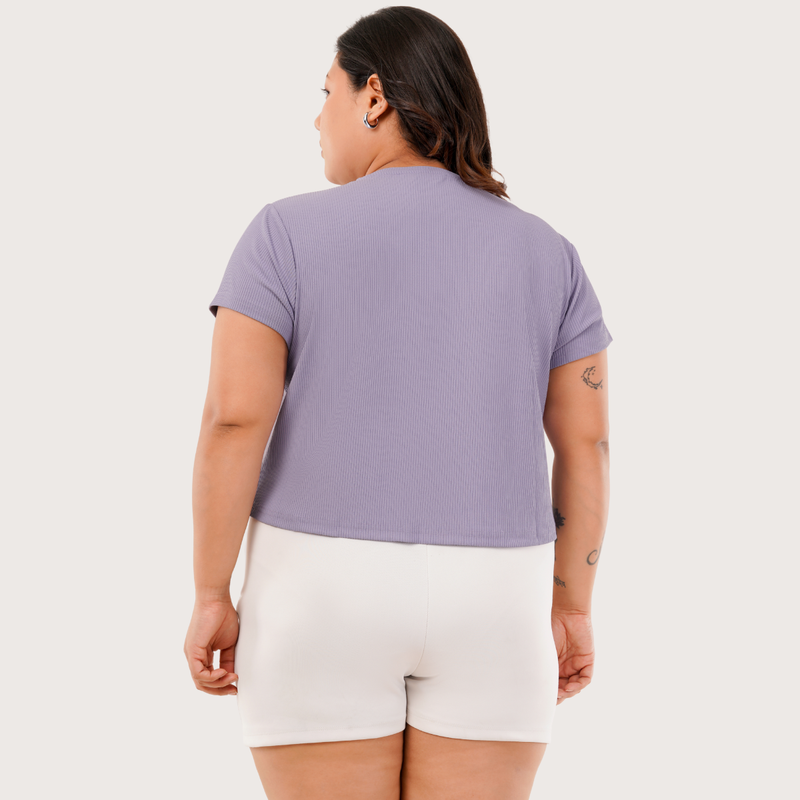 Airy Orchid Ribbed Crop Top