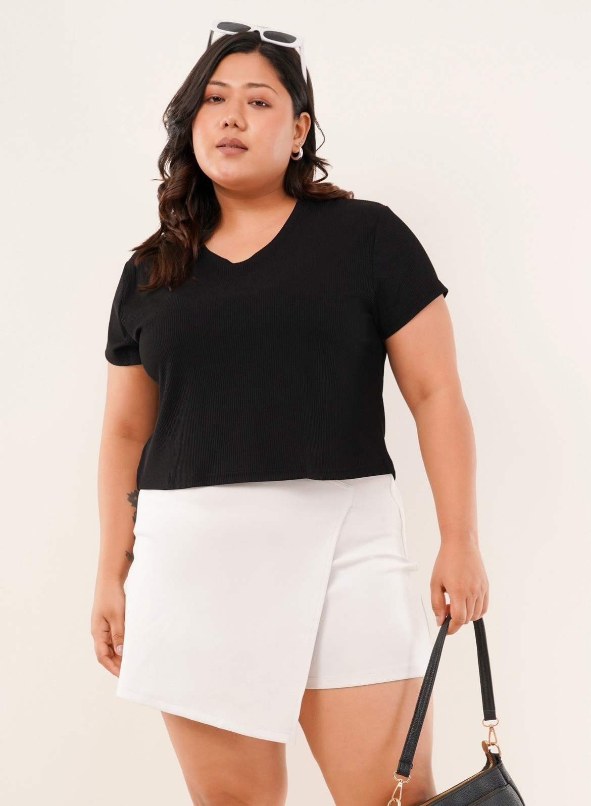 Midnight Marina Ribbed Crop Top