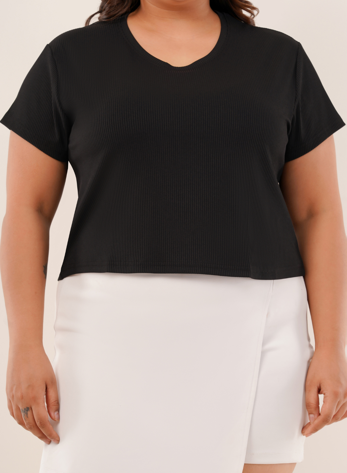 Midnight Marina Ribbed Crop Top