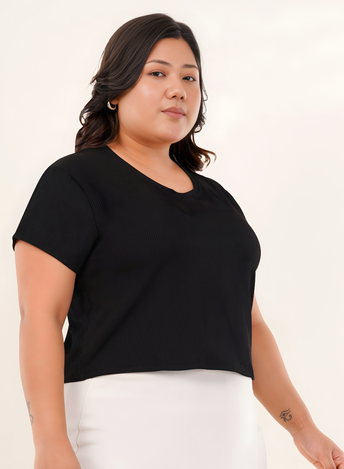 Midnight Marina Ribbed Crop Top