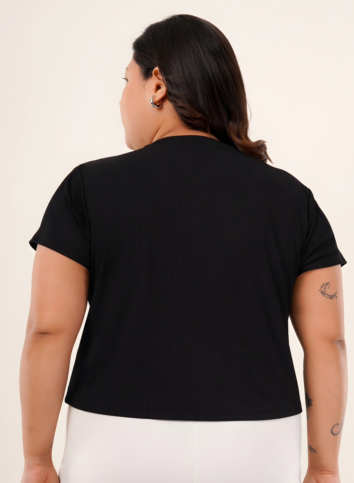 Midnight Marina Ribbed Crop Top