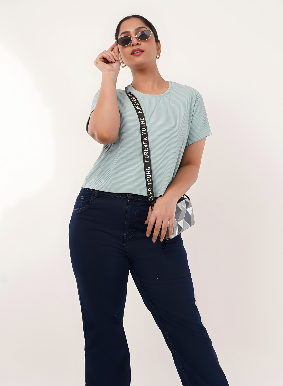 Palm Paradise Ribbed Crop Top