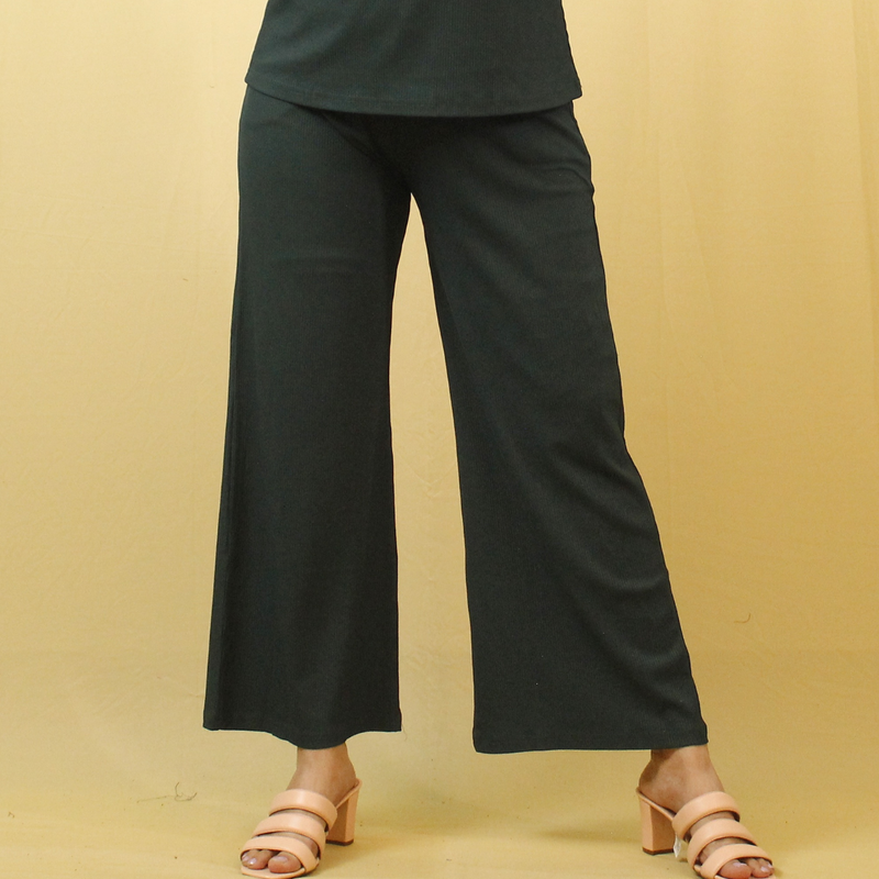 Gritty Green Flare Pants