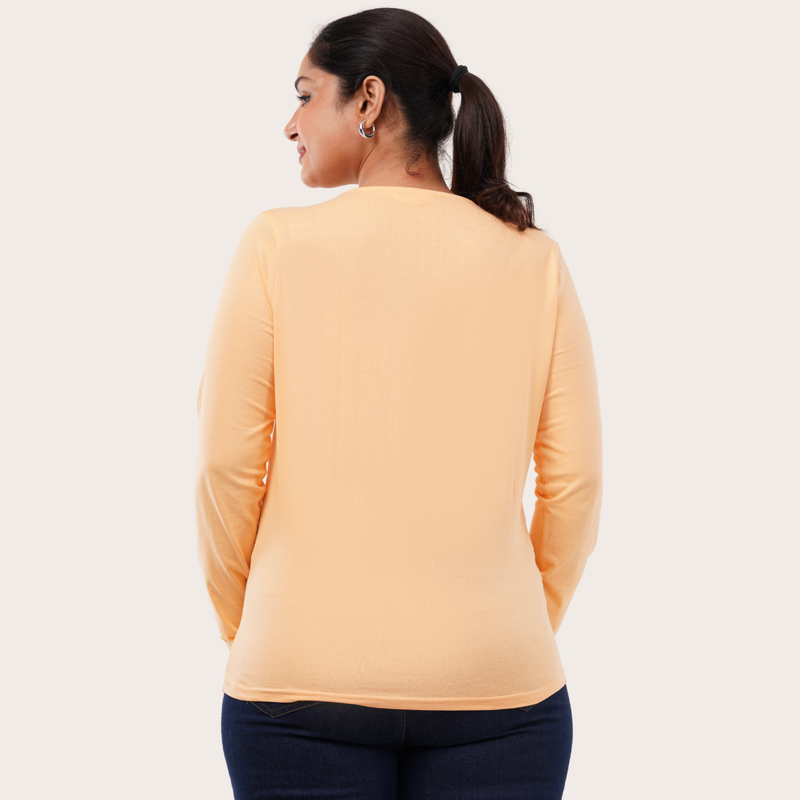 Peach Fuzz Full Sleeve Tshirt- Pantone Color of Year 2024