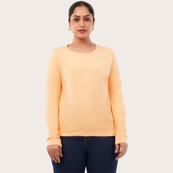 Peach Fuzz Full Sleeve Tshirt- Pantone Color of Year 2024