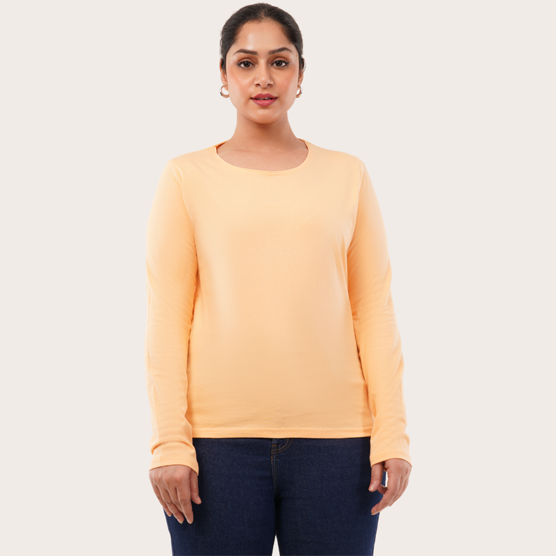 Peach Fuzz Full Sleeve Tshirt- Pantone Color of Year 2024