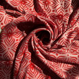 Sunlit Blossoms Red Cotton Scarf