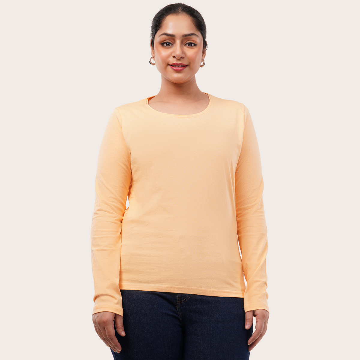 Peach Fuzz Full Sleeve Tshirt- Pantone Color of Year 2024