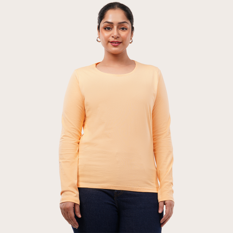 Peach Fuzz Full Sleeve Tshirt- Pantone Color of Year 2024