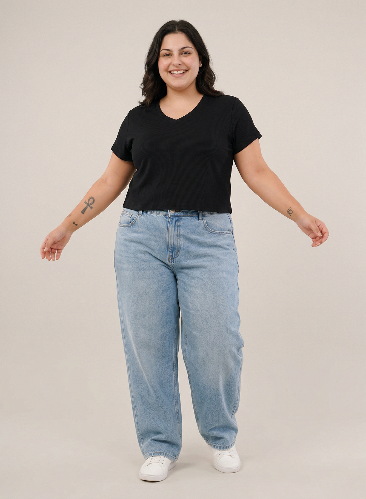 Midnight Marina Ribbed Crop Top