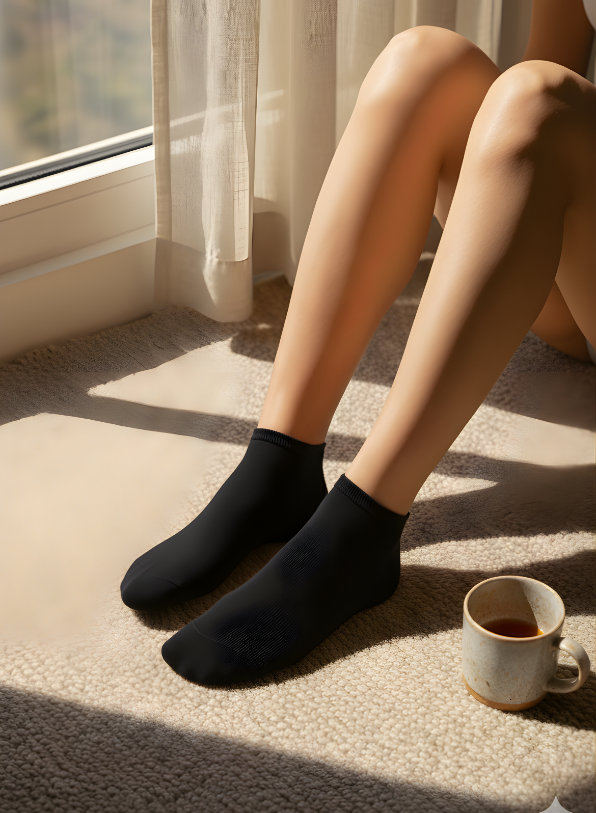 Brazen Black Comfort Ankle Socks