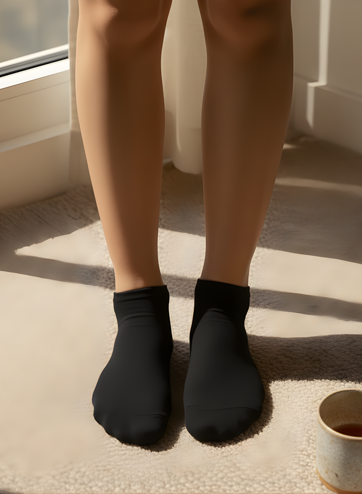 Brazen Black Comfort Ankle Socks