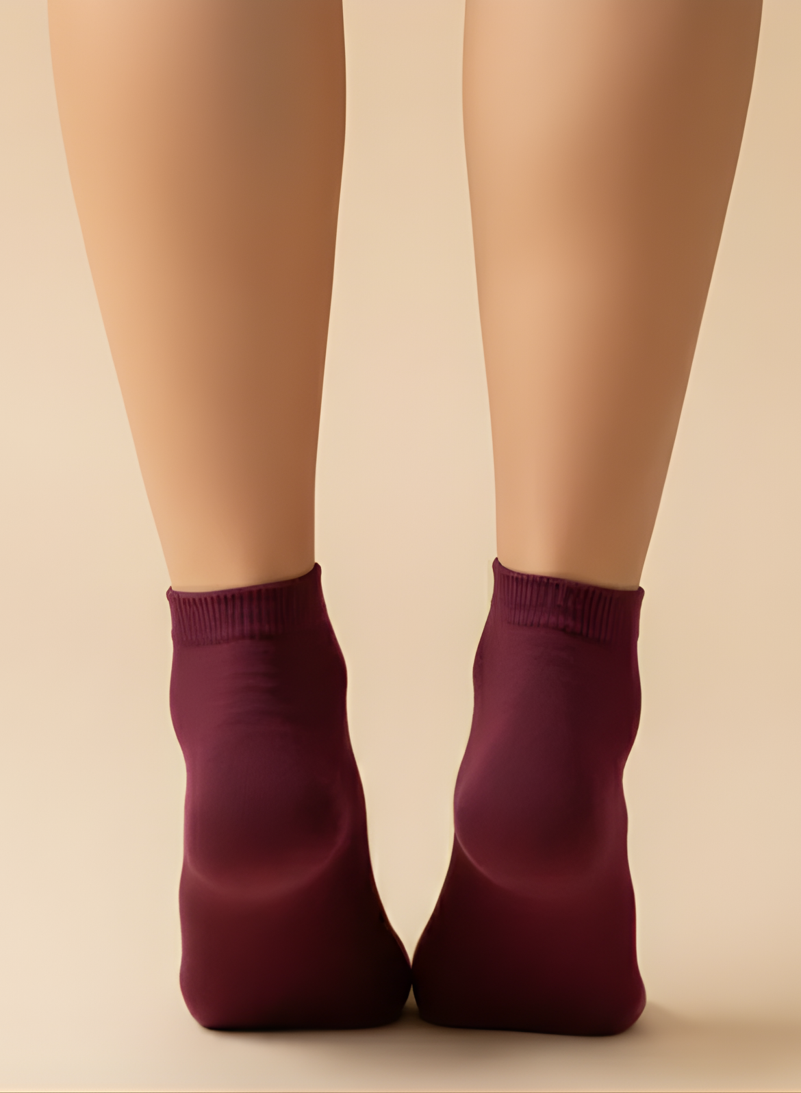 Burning Burgundy Women's Toe Socks