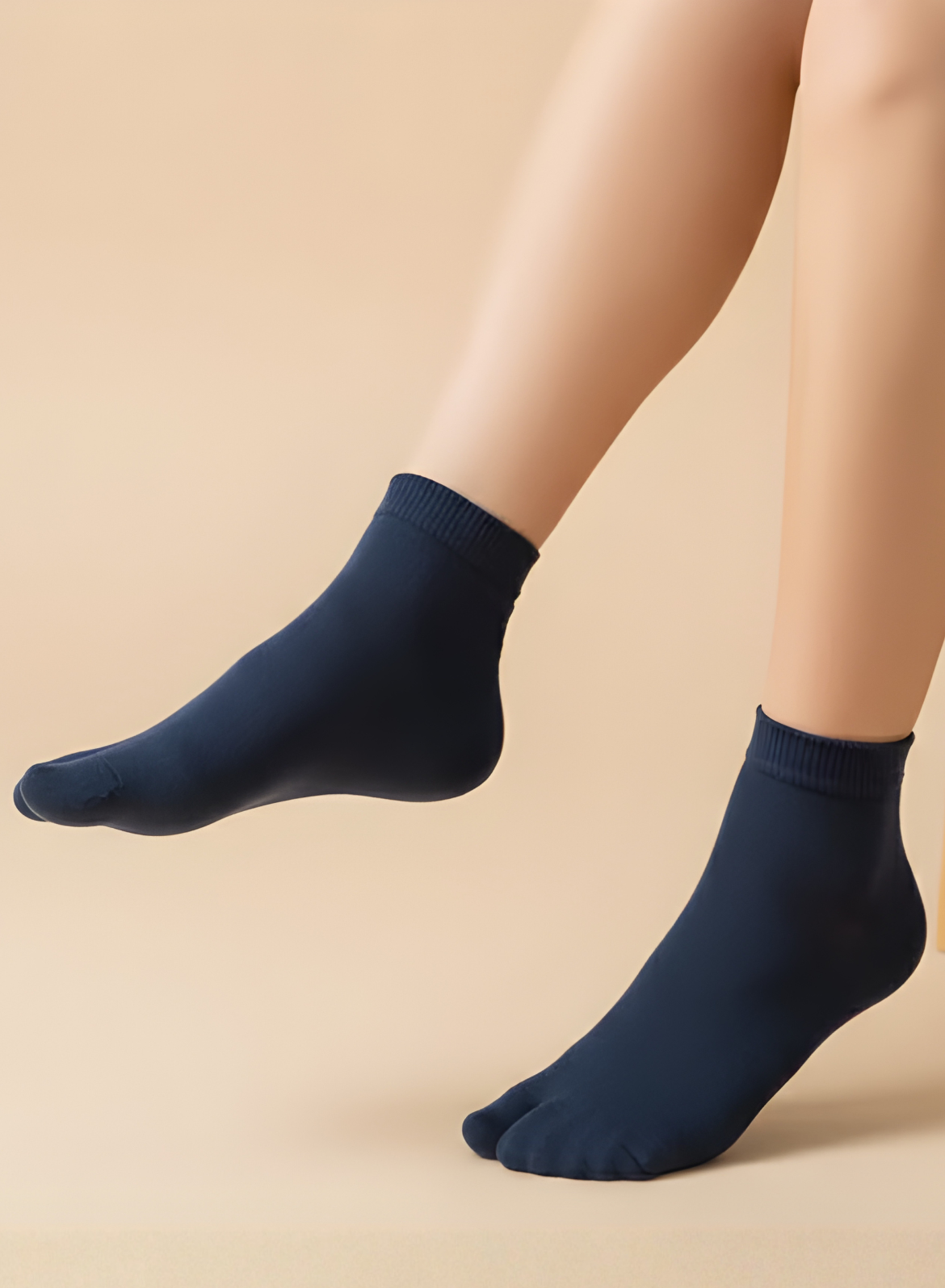 Navy Blue Women's Toe Socks