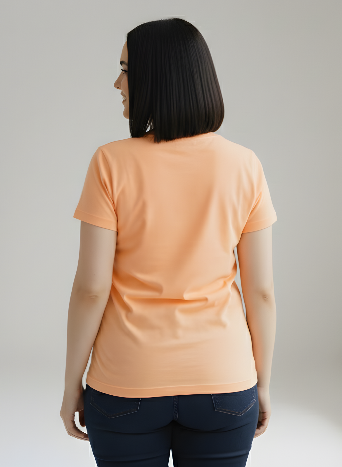 Peach Fuzz Relaxed Fit Round Neck T-shirt - Pantone Color of the Year 2024
