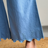 Light Blue Wide Leg Pants