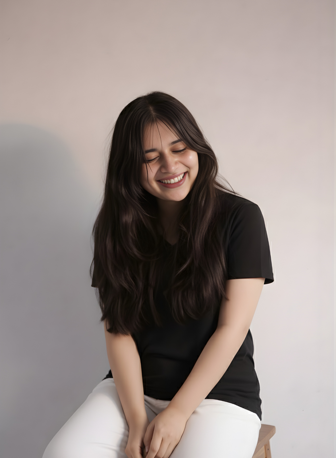 Vogue Black Relaxed Fit Round Neck T-shirt