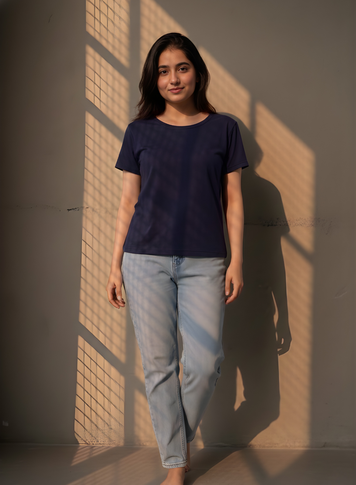 Ballsy Blue Relaxed Fit Round Neck T-shirt